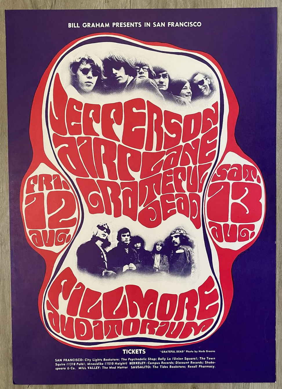 Jefferson Airplane/ Grateful Dead Fillmore Poster