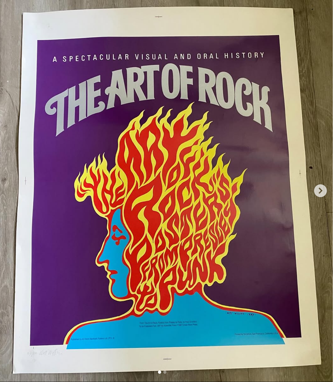 Art of Rock Promo Poster - 1987 Wes Wilson