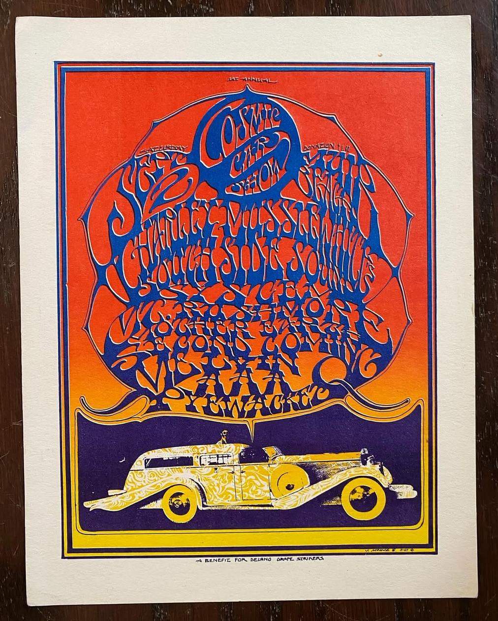 Cosmic Car Show handbill - 1967 Protest Strike