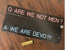Load image into Gallery viewer, DEVO Vintage Promo Stickers - 1978 Q: Are We Not Men +1
