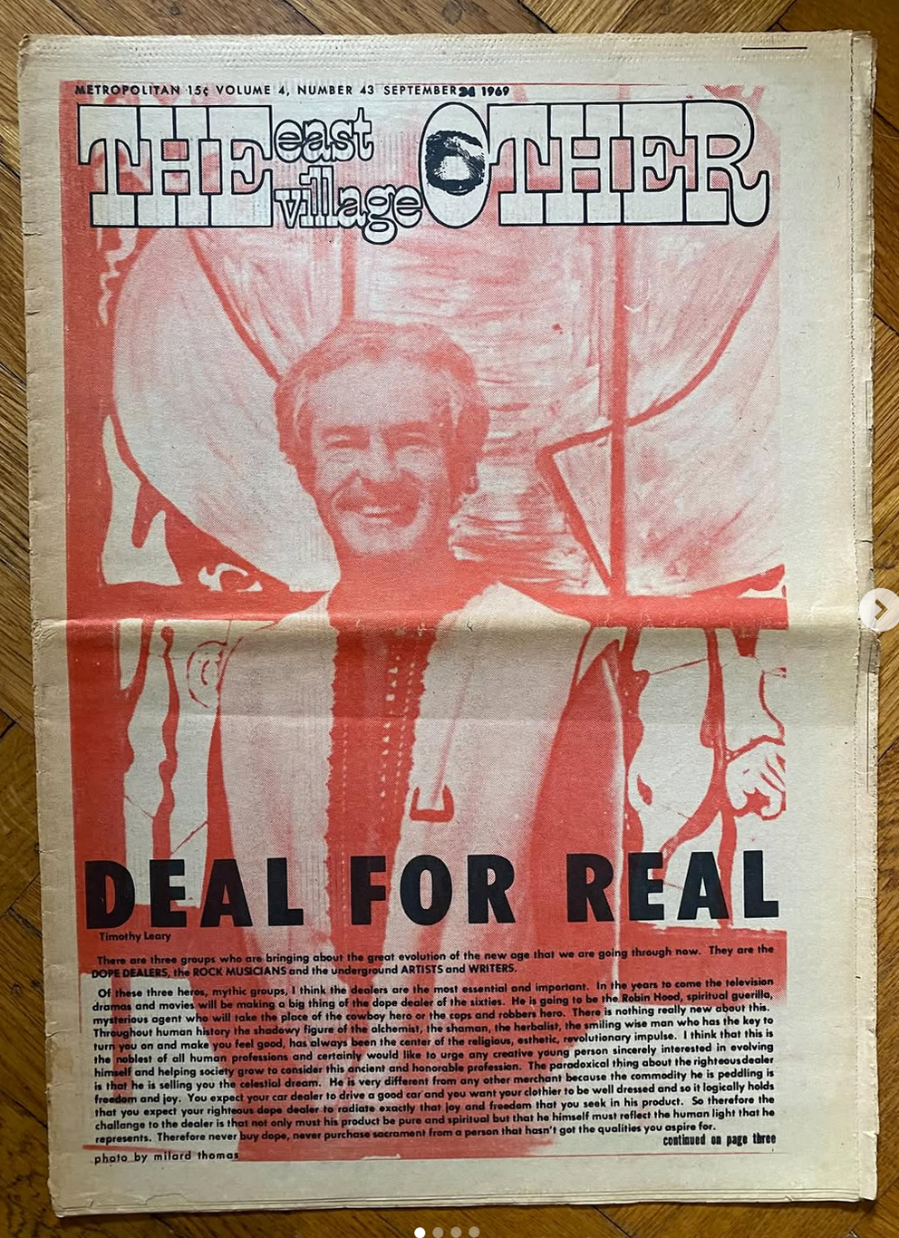 The East Village OTHER - Sept. 1969 - Timothy Leary