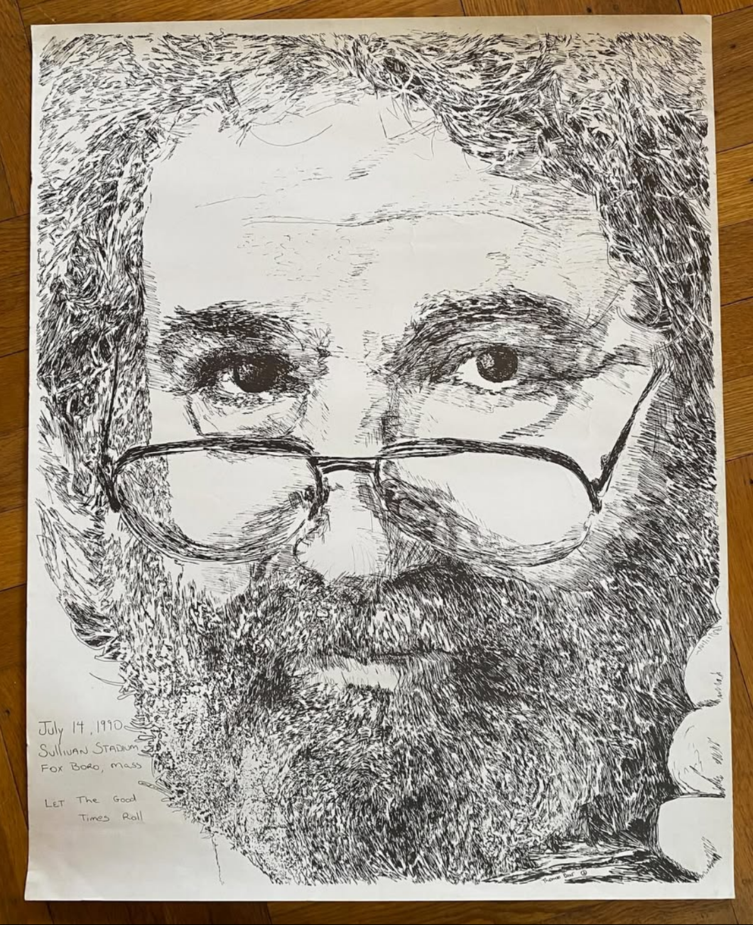 Jerry Garcia Fan Art Poster - c.1990