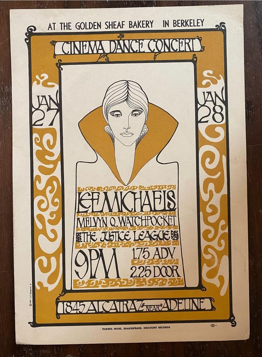 Lee Michaels 1967 Handbill Flyer - Berkeley
