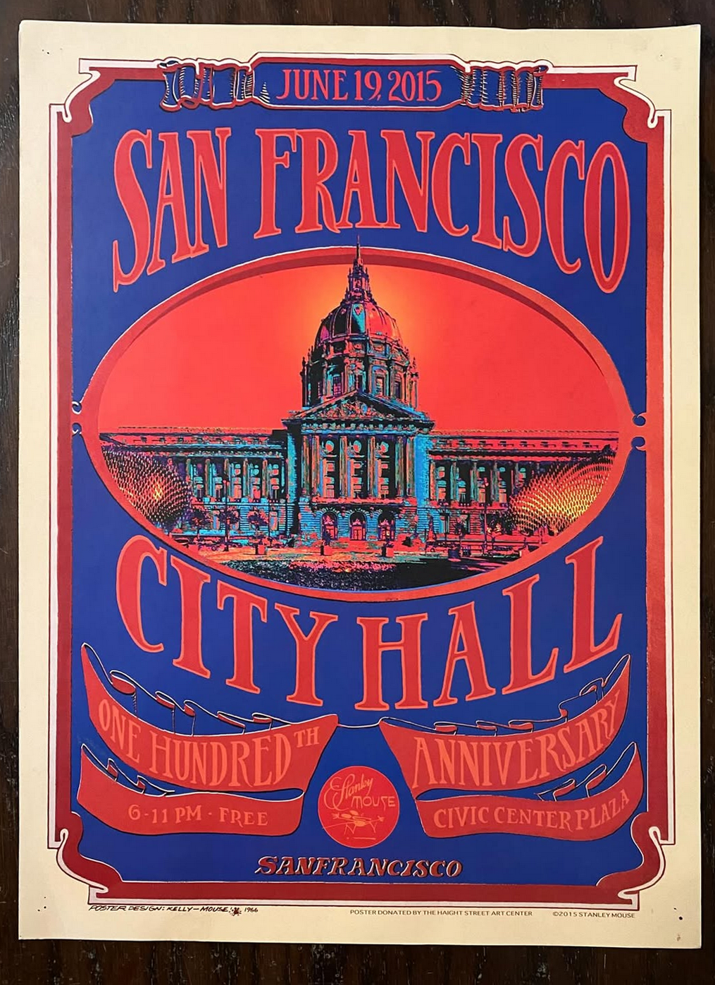 San Francisco City Hall 100th Anniversary Poster - S. Mouse