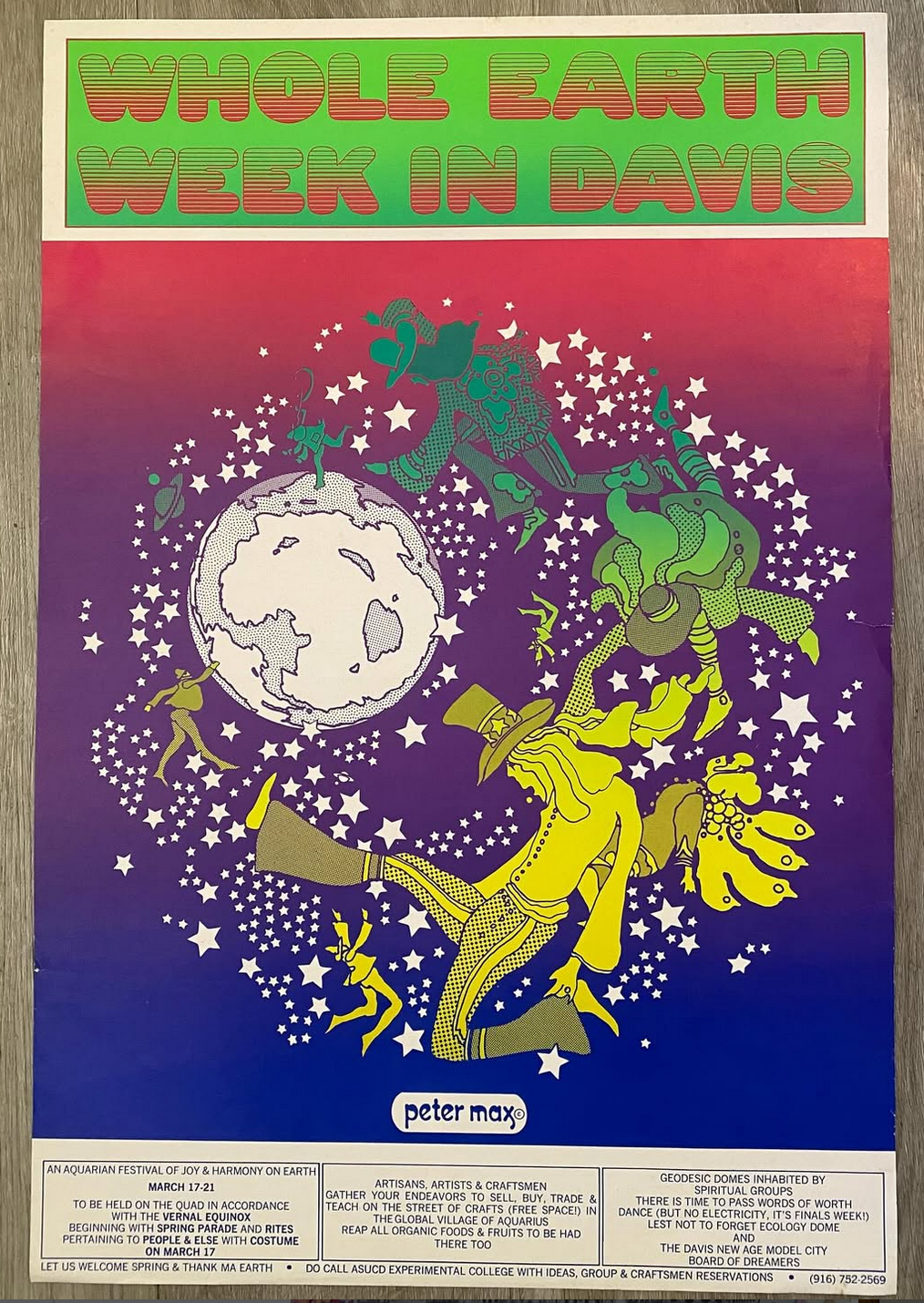 PETER MAX Whole Earth Week Poster - c.1970