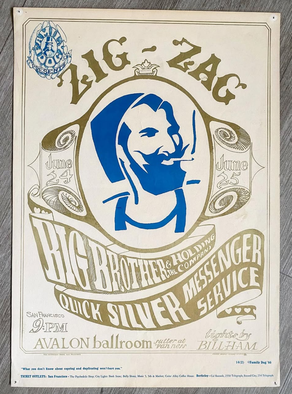 Zig Zag Man Poster - Mouse/Kelley 1966
